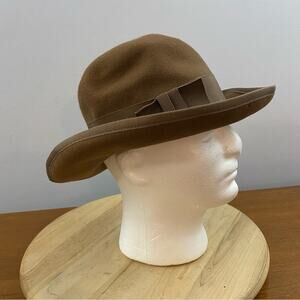 Banana‎ Republic Safari & Travel Co. Vintage 100% Wool Fedora Hat Indiana Jones